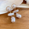 Gold Tone Floral Pearl Drop Earring Collection Seven Styles view 6