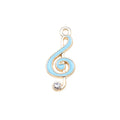 Enamel Treble Clef Charms in Four Colors with Crystal Accent view 5