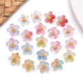 Ten-Color Translucent Five-Petal Glass Flower Charm Collection view 3
