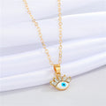 Gold Tone Hamsa and Eyelash Eye Pendant Necklaces in Three Designs view 2