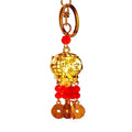 Illuminated Coin Lantern Keychains With Red or Yellow Bead Tassels view 5