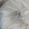 Crystal Loop Clip On Earrings With Teardrop Dangles view 4