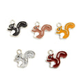Enamel Squirrel Charms in Five Colors and Two Metal Tones view 3