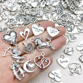 Antique Silver Heart Metal Charms with 61 Listed Options view 1