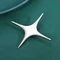 Minimal Four Point Star Brooch for Jackets Scarves and Coats view 4