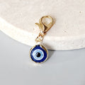 Mini Gold Tone Evil Eye Lobster-Clasp Charms in Six Colors view 6