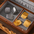 Wavy Texture Square Statement Rings And Stud Earrings Set view 2
