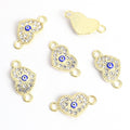 Rhinestone Heart Evil Eye Two Loop Connectors in 12 Styles view 6