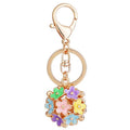 Openwork Floral Sphere Keychains in Multicolor Pink White and Random Color view 5