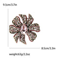 Oversized Ribbon Flower Brooch in Six Crystal Colors view 11
