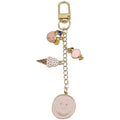 Pink Ice Cream Lemonade and Smiley Metal Clasp Keychain view 5