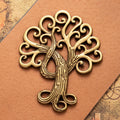 72×56mm Vintage Alloy Tree of Life Pendant