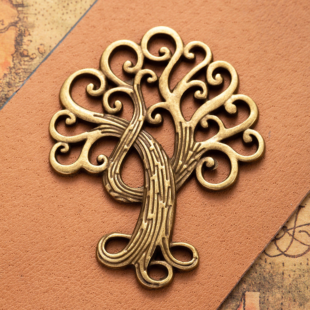 72×56mm Vintage Alloy Tree of Life Pendant