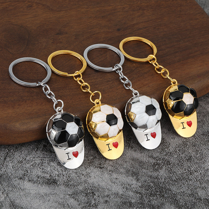 2026 Football Trophy Soccer Zinc Alloy Keychain Souvenir Gift