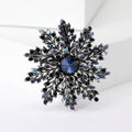 Leaf Burst Snowflake Brooch Large Center Stone Four Styles view 5