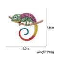 Crystal Chameleon Brooch on Branch in Four Color Palettes view 5
