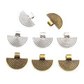 Concentric Fan Metal Pendants in Two Antique Finishes view 5