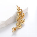 Wheat Crystal Metal Brooch Pin for Jackets and Lapels view 3