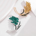 Gold Tone Wheat Two Designs Metal Brooch Pin for Jackets and Lapels view 5