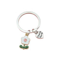 Enamel Flower Thank You Heart Charm Keychain Four Colors view 5