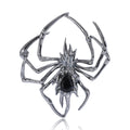 Openwork Spider Brooch with Faceted Crystal Abdomen view 1