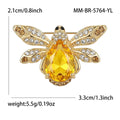 Crystal Bee Brooch With Large Teardrop Gem in Four Colors view 5