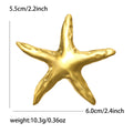 Smooth Starfish Brooch In Gold And Silver Tone Finishes view 5
