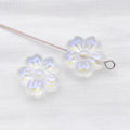 Transparent Glass Cherry Blossom Beads in Ten Color Finishes view 7