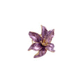 Enamel Lily Flower Statement Rings Gold Tone Four Colors view 5