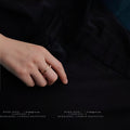 Gold-Tone Crossed Band Open Adjustable CZ Fashion Ring view 2
