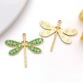 Stainless Steel Enamel Dragonfly Charm Pendant for DIY Necklace Earrings Bracelet