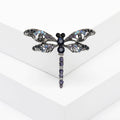 Filigree Dragonfly Brooch in Four Antique Crystal Palettes view 4