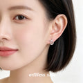 Silver Tone Lyre And Classical Face Asymmetric Stud Earrings view 2