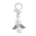 White Cross Bead Angel Keychain Silver Clasp Six Styles view 10