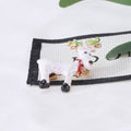White Enamel Deer Brooch with Green Antlers Decorative Lapel Pin view 4