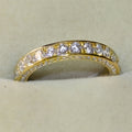 Double-Row Clear Stone Eternity Band In Gold And Silver Tones view 4