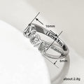 Engraved I Love You Mom Heartbeat Ring In Silver Tone view 4