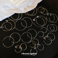 Gold and Silver Tone Large Hoop Earrings Statement Fashion Jewelry view 4
