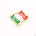 Italy Flag Enamel Lapel Pin Brooch for Jackets Scarves and Lapels view 2