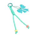 Woven Cord Keychain with Acrylic Bow Charm and Beads view 5