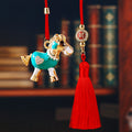 Heart Detail Horse Keychains and Tassel Car Hanging Ornaments view 3