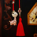 Jeweled Deer Car Hangers in White Pink and Blue with Unlisted Main Images view 2