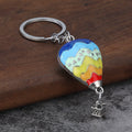 Colorful Hot Air Balloon Metal Keychains, Three Styles view 2