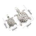 Openwork Turtle Shaped Metal Charms in Two Pictured Sizes view 4