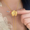 Gold Tone Pendant Necklace 10 Styles Teardrop Horse Cross view 11