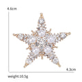 Five-Point Star Brooch In Metal With Faux Pearls And Clear Crystals On A Star Outline view 6
