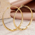 Twisted Large Hoop Earrings In Five Size And Finish Styles view 2