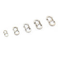 Gold and Silver Tone Mini S Shaped Spring Clasp Components view 3