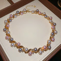Gold Leaf Pearl Necklace Bracelet Drop Earrings Three Styles view 8