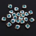 Heart-Shaped Enamel Evil Eye Charms in Eight Colors and Mix view 9